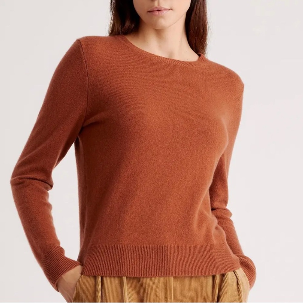 VINCE cashmere sweater rusty orange